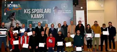 Erzurum Kış Kampı'nda Teşekkür Belgeleri Dağıtıldı