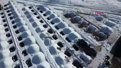 Erzurum'da Kışa Hazır Mezarlar
