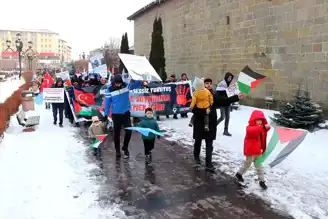 Erzurum'da Gazze İçin 65. Hafta Yürüyüşü