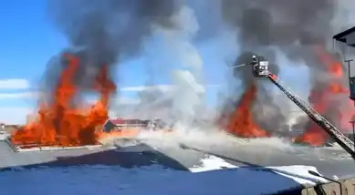 Erzurum'daki Taşambarlar'da Yangın!
