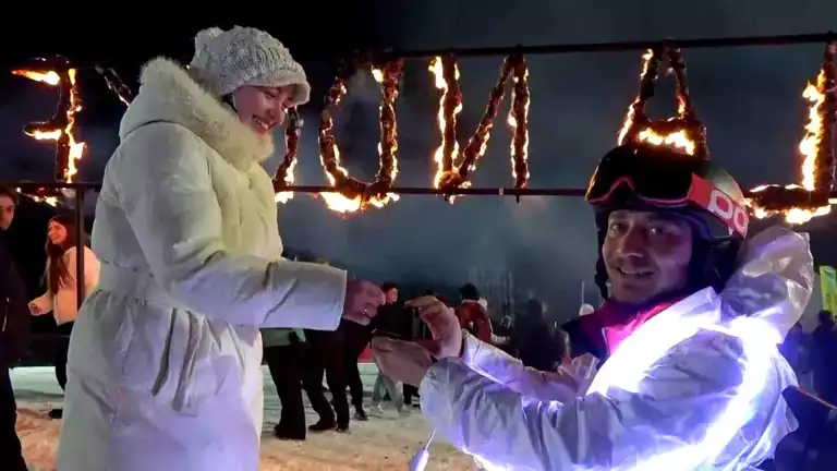Palandöken'de Romantik Evlilik Teklifi!